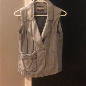 Small Peyton Jensen Gray Moto Vest
